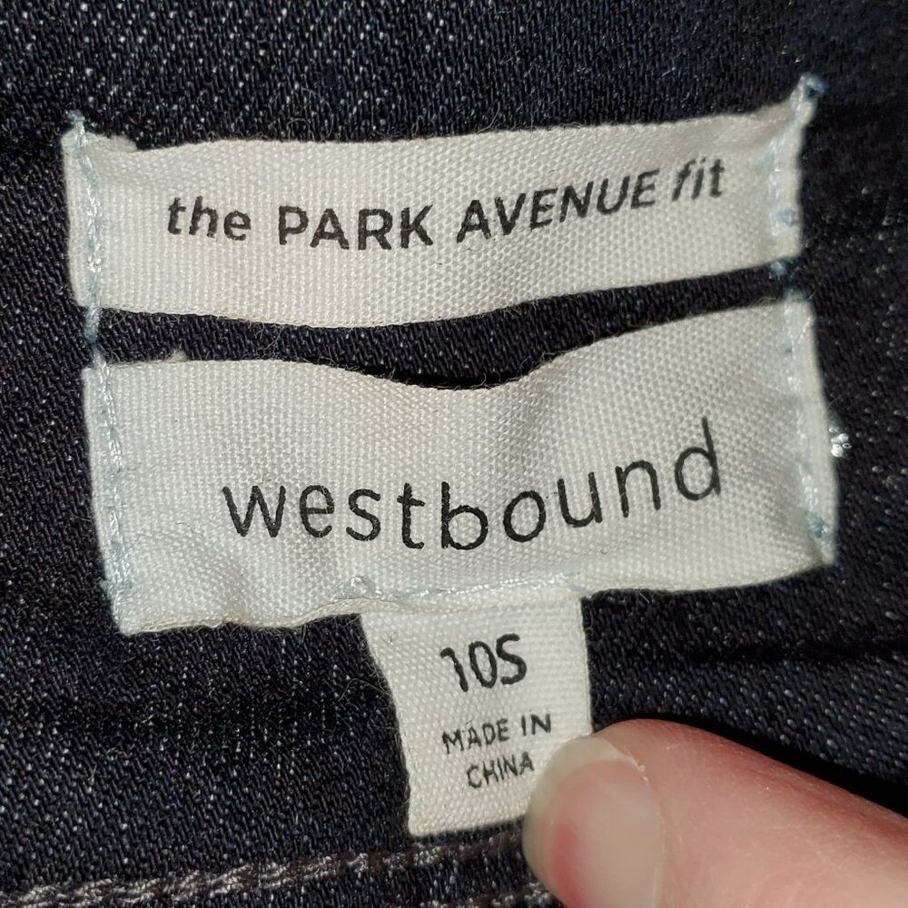 Westbound The Park Avenue Fit Stretchy Dark Wash Blue Jeans 10P - Picture 3 of 8